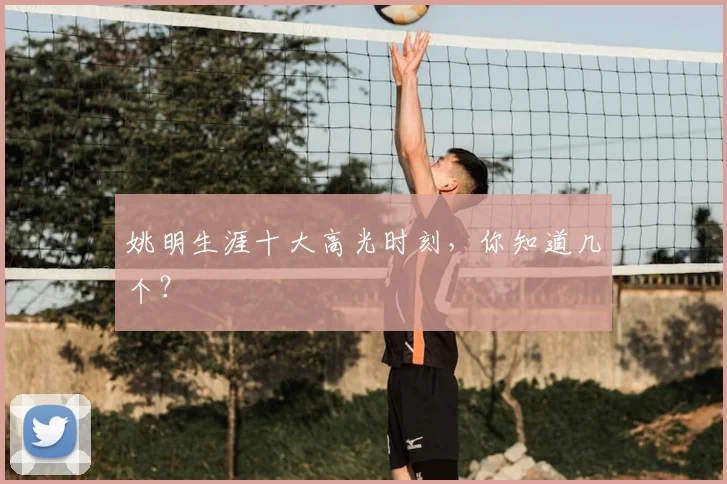 姚明生涯十大高光时刻,你知道几个?